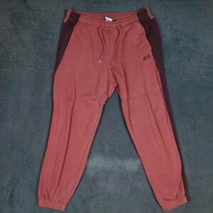 Nike Pants Mens Large Red Colorblock Sweatpants Tapered Athletic Joggers Striped